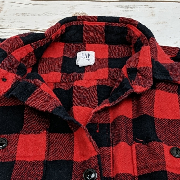Gap Kids Buffalo Plaid Shirt Boy's M Regular - Picture 5 of 7